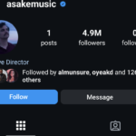 Asake removes YBNL from IG bio, unfollows everyone