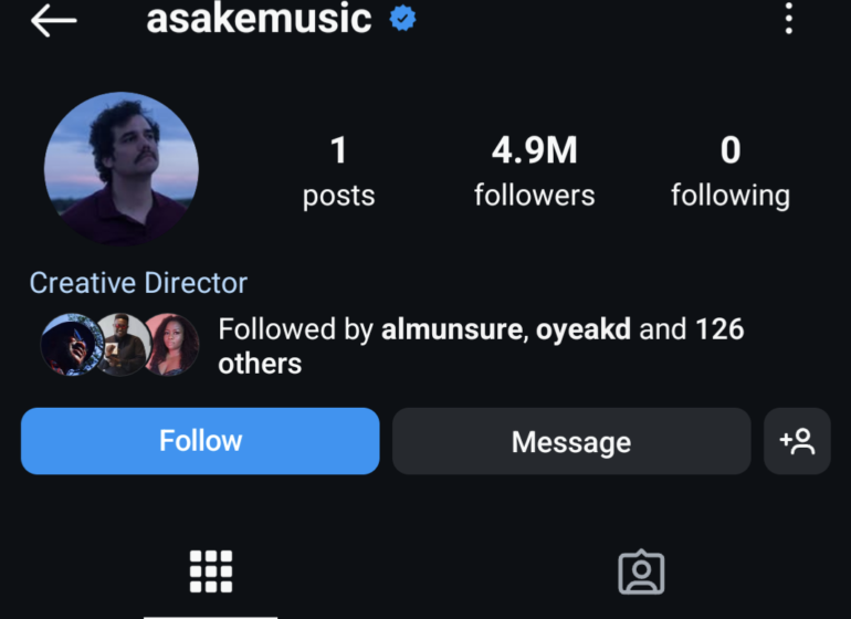 Asake removes YBNL from IG bio, unfollows everyone