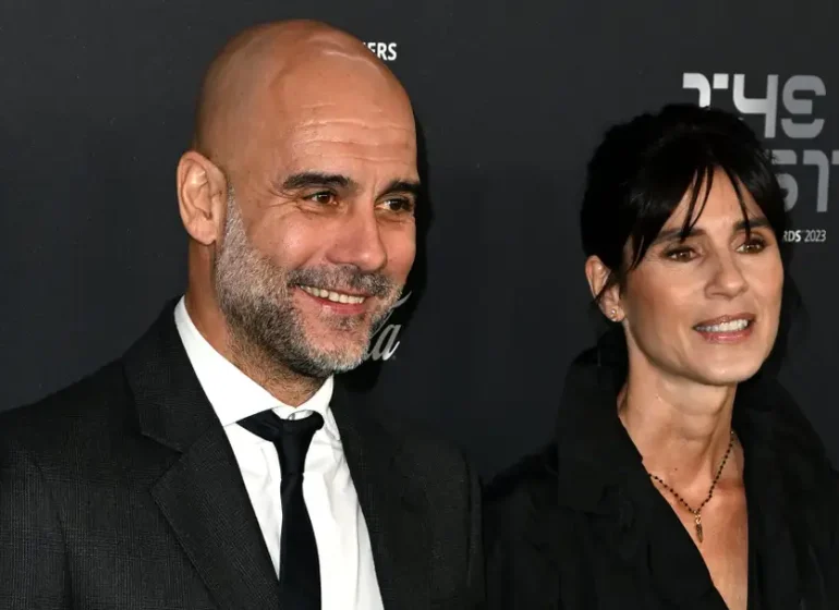 Josep 'Pep' Guardiola, the Manchester City manager, and Cristina Serra, his wife