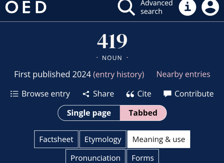 419, one of the Nigerian words added to the Oxford dictionary