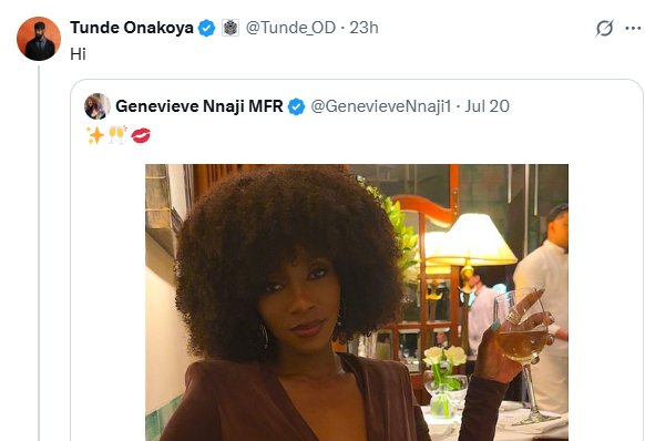 Onakoya admiration for Genevieve Nnaji sparks reactions