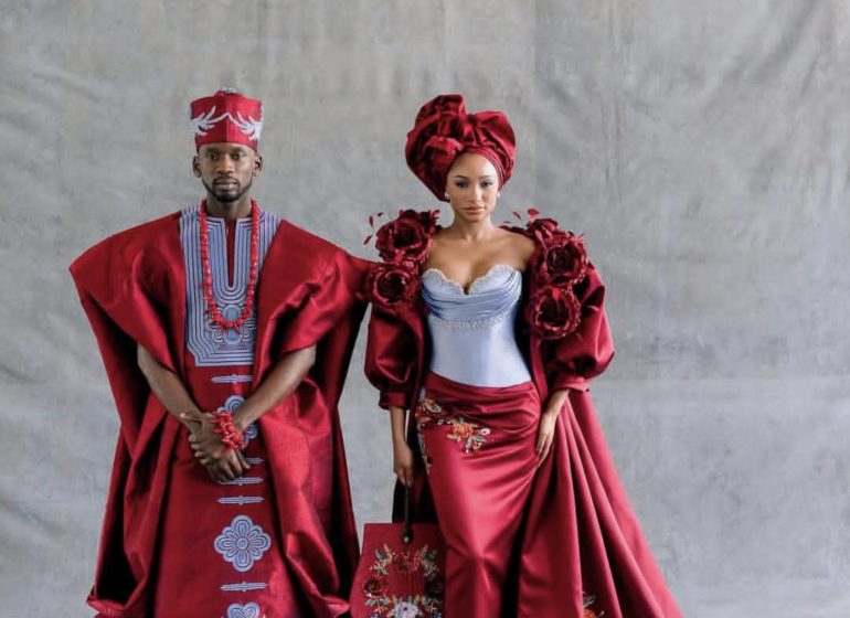 Temi Otedola and Mr Eazi wedding photo