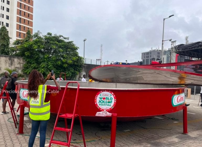 Hilda Baci begins world record attempt for largest pot of jollof rice