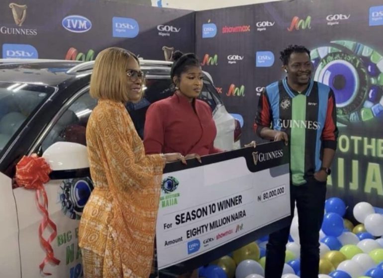 VIDEO: Imisi receives N80m cash prize, SUV for winning BBNaija season 10
