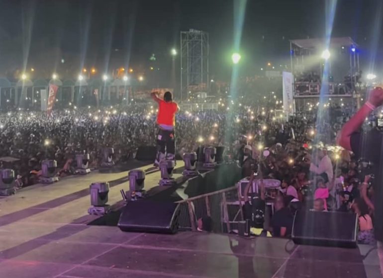 VIDEO: Davido's Enugu concert erupts as Cubana Chief Priest, Jeriq take the stage