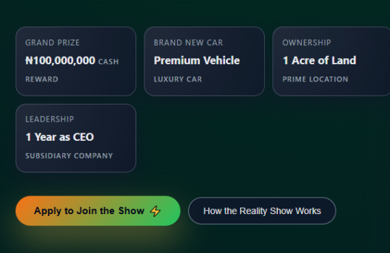 APPLY: Winner to get N100m as Stephen Akintayo unveils ‘Real…