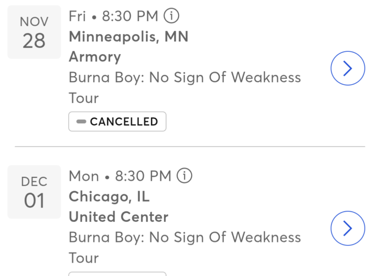 Burna Boy cancels two US tour stops -- including tonight's performance