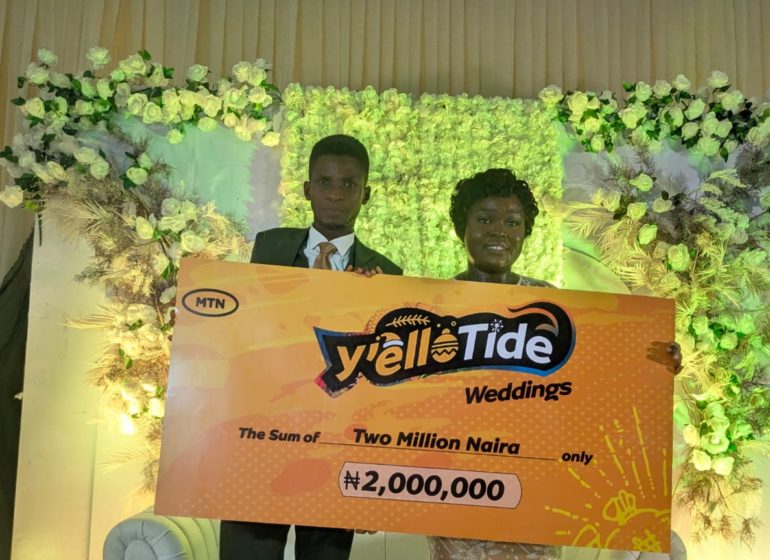 MTN surprises couple with N2m at their Lagos wedding