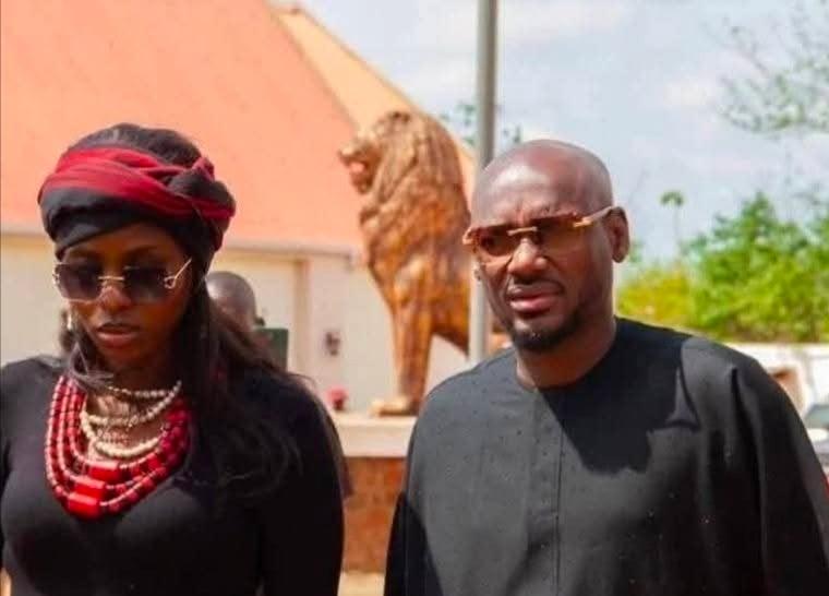 2Baba and his wife Natasha Osawaru.