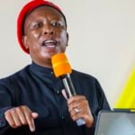 Julius Malema, leader of South Africa's Economic Freedom Fighters (EFF)