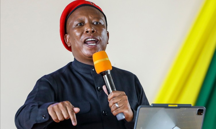 Julius Malema, leader of South Africa's Economic Freedom Fighters (EFF)